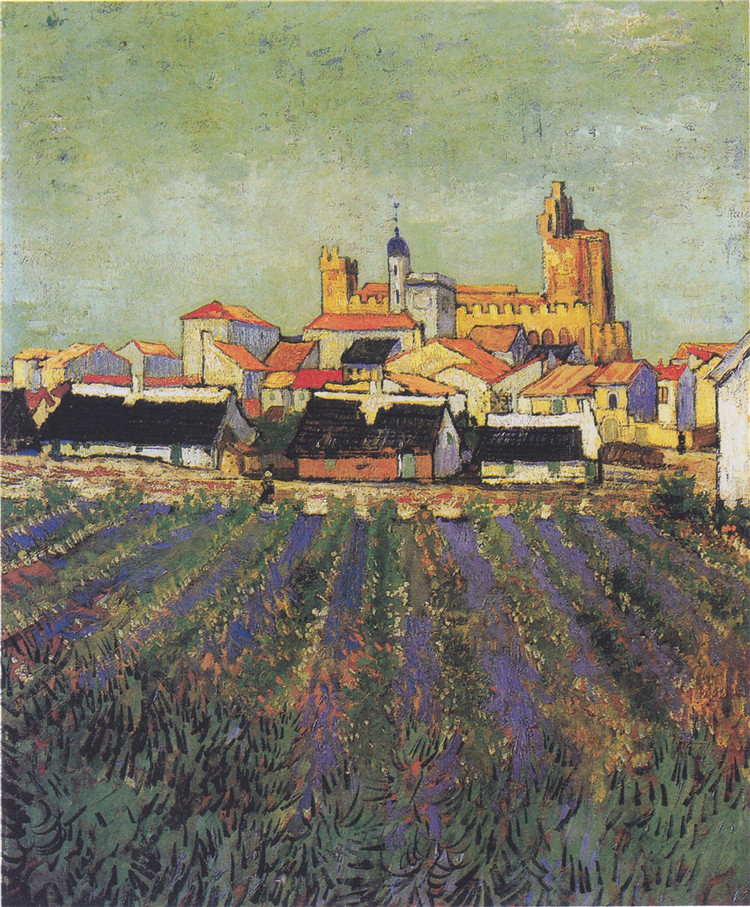 View Of Saintes-Maries Vincent Willem Van Gogh Oil Painting